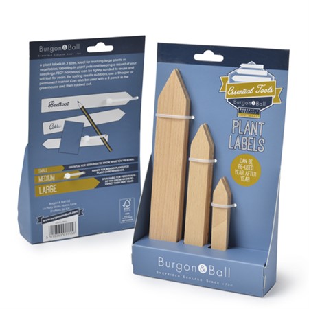 Wooden labels, 3 sizes 2/each