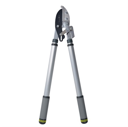 Loppers, counter steel with gear ratio for tough jobs, telescopic handle