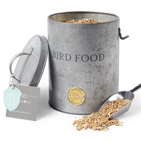 Can for bird food, galvanized, incl scoop Sophie Conran