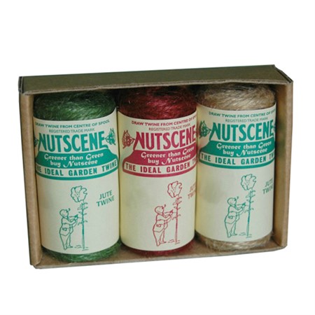 String for 3 colors, green, red and natural