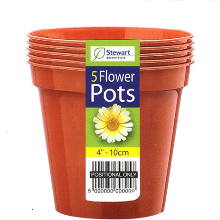 Plastkruka 3', terracotta, 10-pack