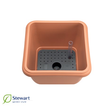 Self-watering pot 40 cm, terracotta