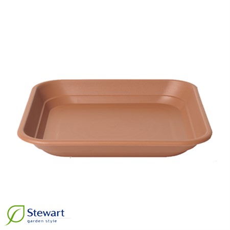 Fat fyrkantigt 40cm Balconniere terracotta