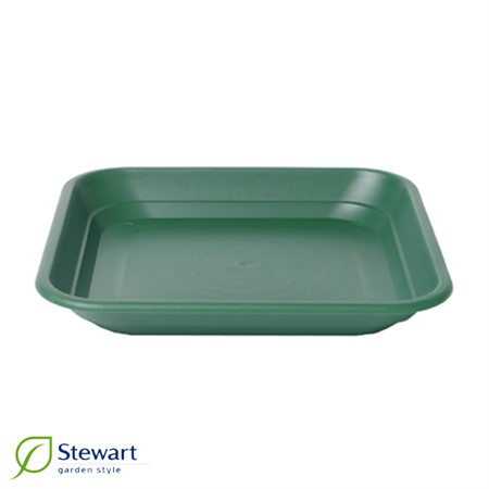 Fat fyrkantigt 30cm Balconniere grön