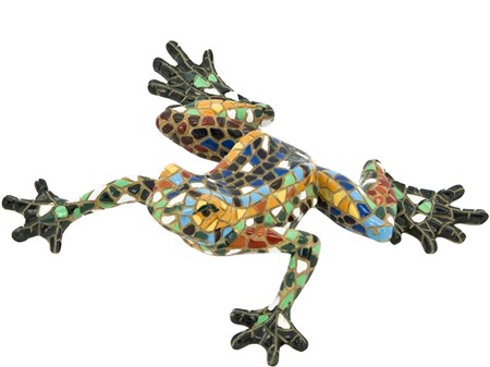Mosaic frog colorful 15 cm - Barcino