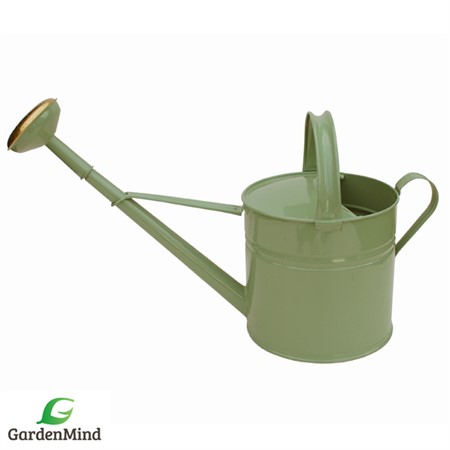 GardenMind Can Round with straw, Sage Green 8 L