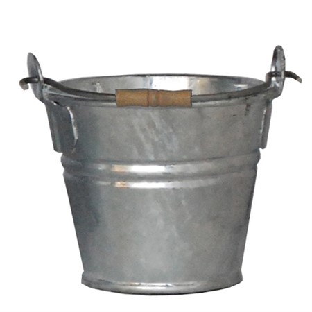 Eimer Zink mit Holzgriff Ø 22 cm, 4,5L