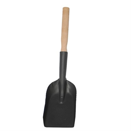 Ash shovel black with wooden handle (46 cm long)