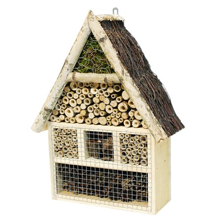 Insect Hotel Nature with Dark roof 38x14x50 cm - Naturemind