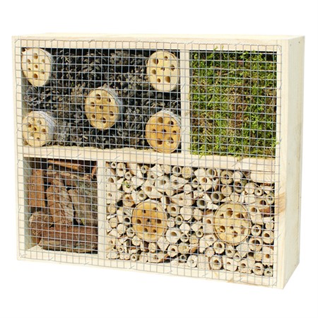 Insect Hotel Rectangle Nature 50x12x38 cm - Naturemind