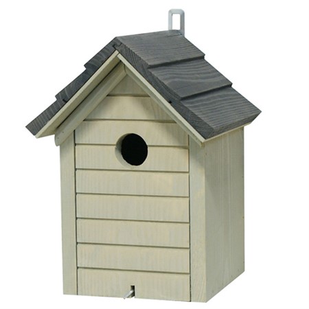 Nest box, hole 32 mm, steel grey with anthracite roof