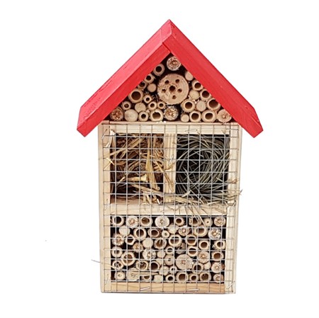 Insect hotel red roof 19x9x29 cm - Naturemind