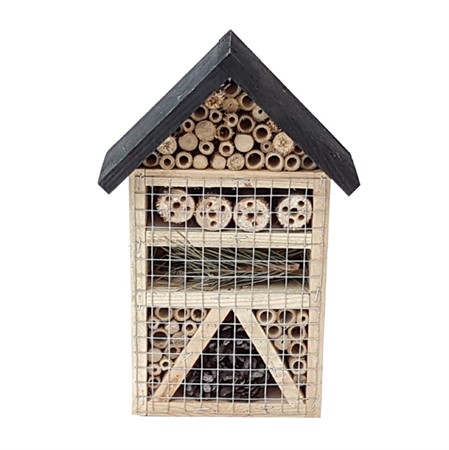 Insect hotel black roof 19x9x29 cm - Naturemind