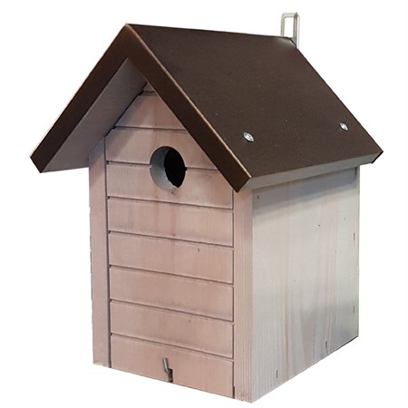 Nest box Mes m 32mm hole, tin roof, light grey/anthracite roof - Naturemind