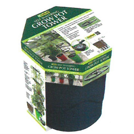 Pot black self-watering. with plant support 11 litres