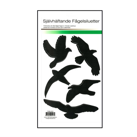 Window silhouettes birds, 5pcs