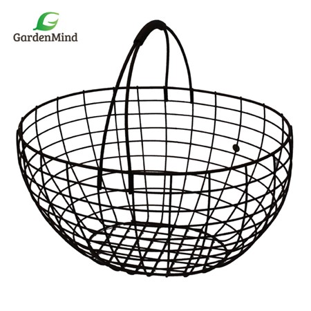 Basket with transverse handle, rusty