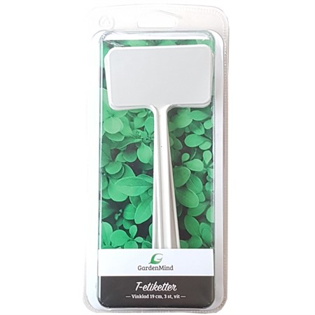 T-label angled 19 cm, white 3 pcs