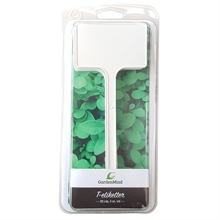 T-label straight 20 cm, white 5 pcs