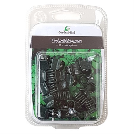 Orchid clip dark green, 20 pcs