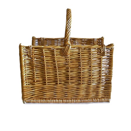 Firewood basket classic in peeled willow  - Naturemind