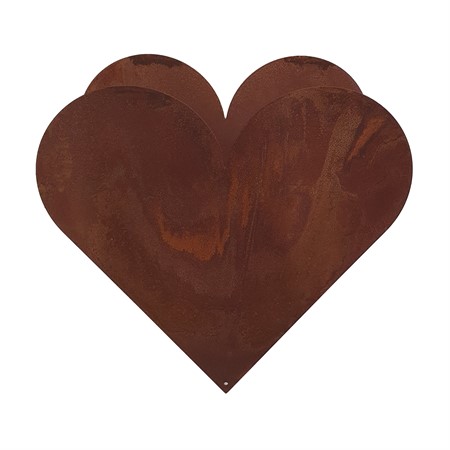 Heart-shaped flower bed, rusty, 20*40 cm