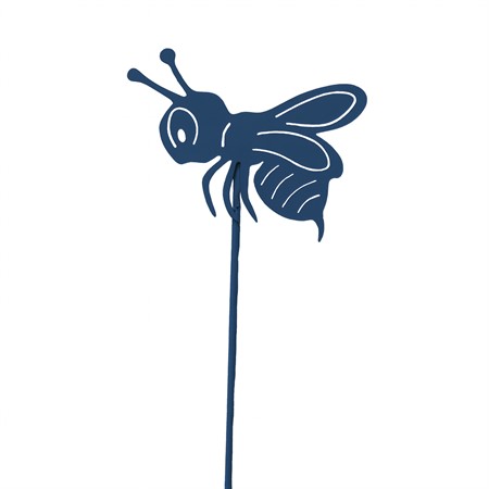 Bee on stick, blue, 67 cm high
