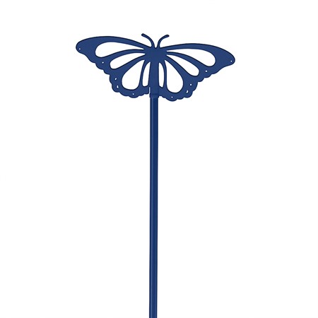 Butterfly on stick, blue, 75 cm high