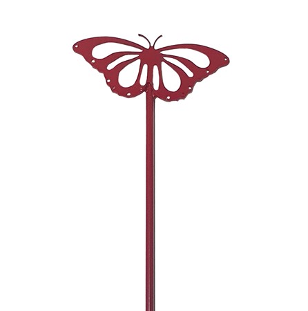 Butterfly on stick, red, 75 cm high