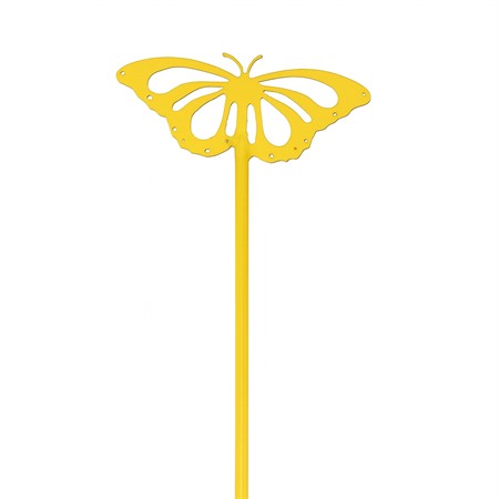 Butterfly on stick, yellow, 75 cm high