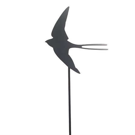Swallow on stick, black, 118 cm high