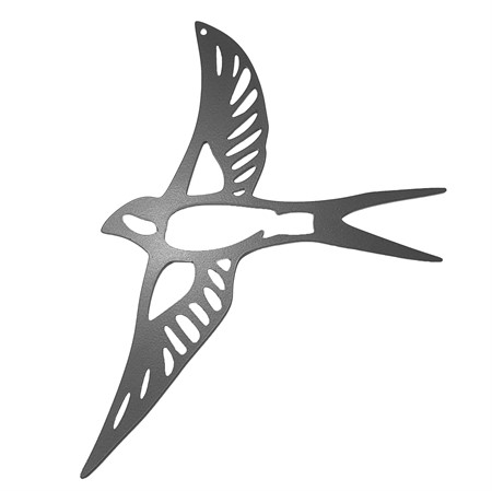 Flying swallow, matt black, 15*20 cm
