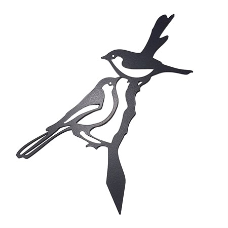 Birds on branch, black, 19*20 cm