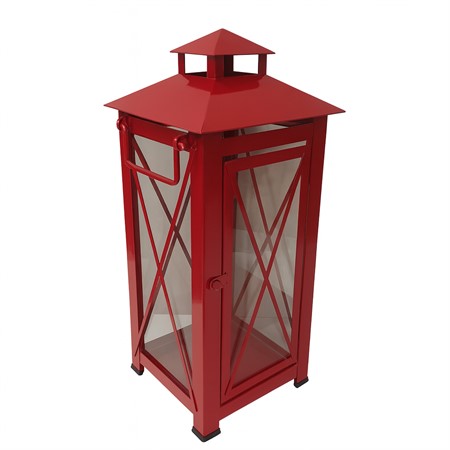 Lantern 75 with magnetic lock, red