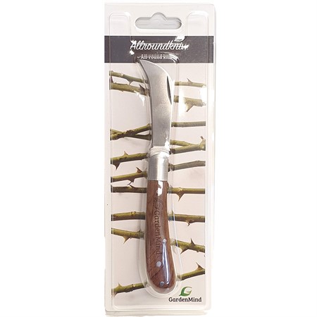 All-round knife stainless, curved, for hard stems