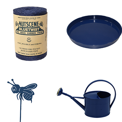 Natural blue &amp; decorated blue