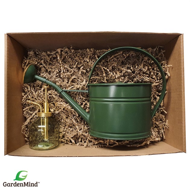 Set Mossgrön vattenkanna 1,7l + Grön glas spray GardenMind