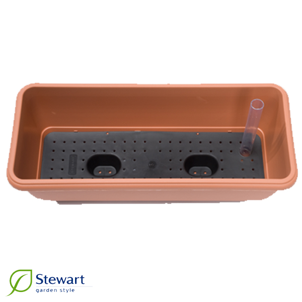 Självvattn balkonglåda 50 cm terracotta