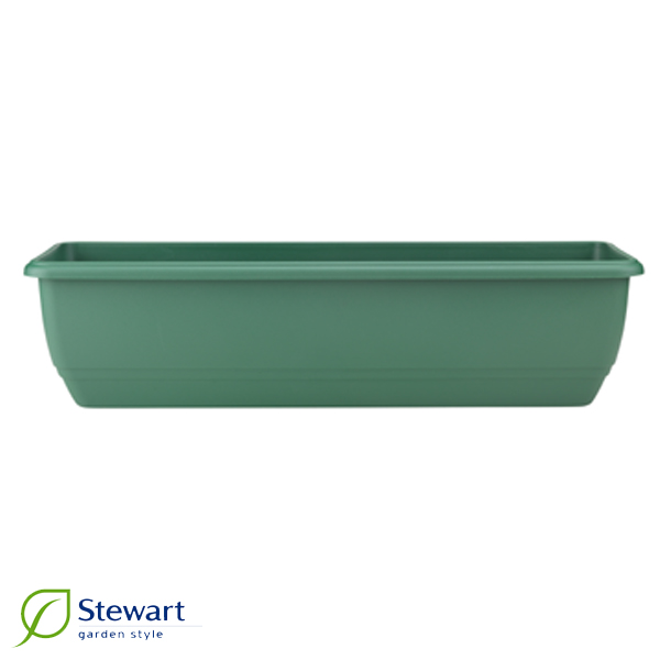 Självvattn balkonglåda 70 cm, grön