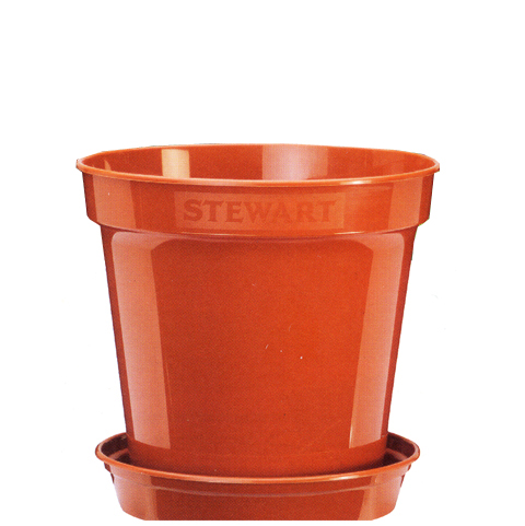 Plastkruka 6', terracotta, 3pack
