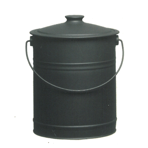 Askhink m lock svart, dia 26 x h30,5 cm