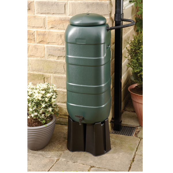 Vattentunna 100L m ställ, kran o omkastare