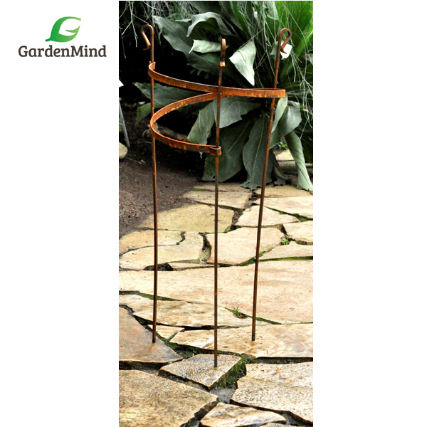 Blomstöd cirkel rost, h75xdia30 cm