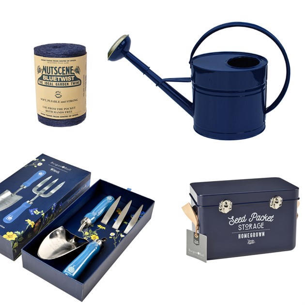 Blå naturton &amp; dekorerad blå